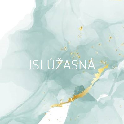 Jsi úžasná blue modern-simple