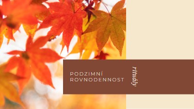 Podzimní rovnodennost orange modern-simple