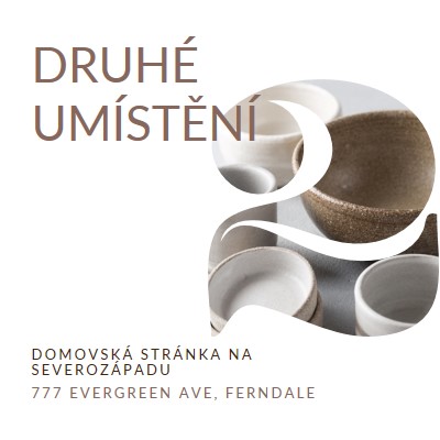 Druhé umístění je otevřené white modern-simple