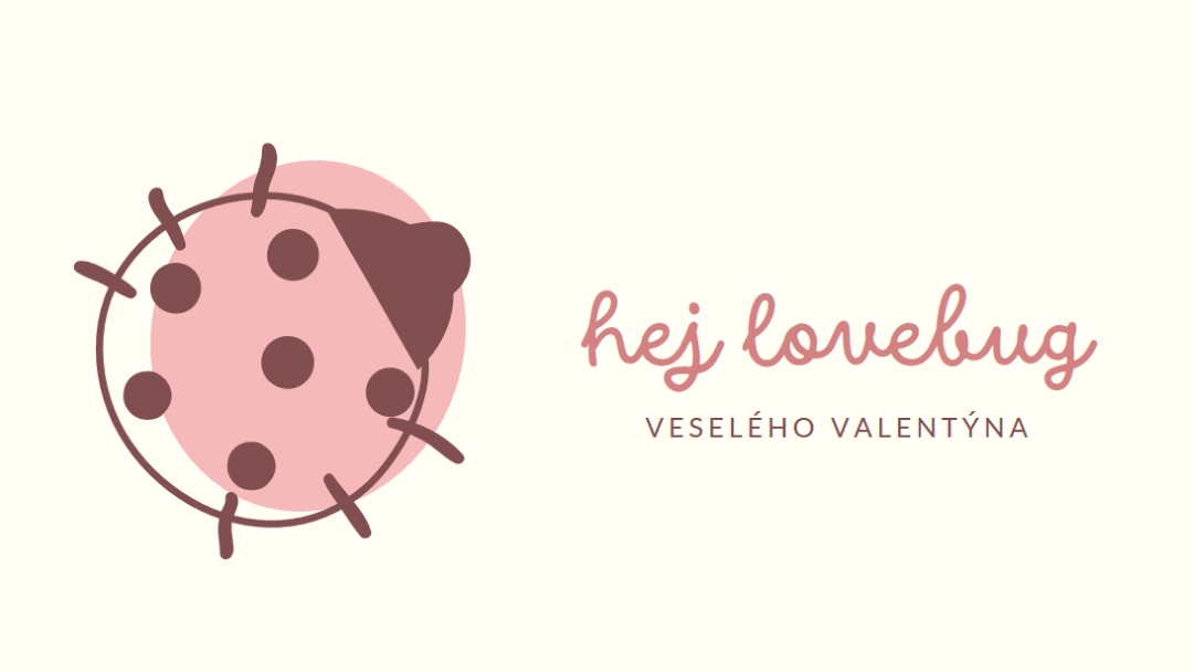 Ahoj lovebug white whimsical-line
