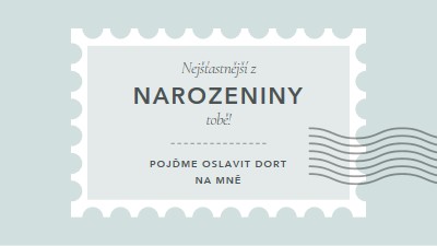 Nádherné narozeniny blue modern-simple