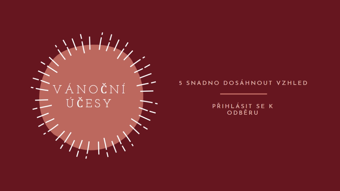 Vánoční účesy red organic-simple