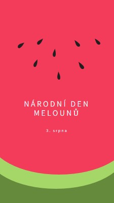 Národní den melounu pink modern-simple