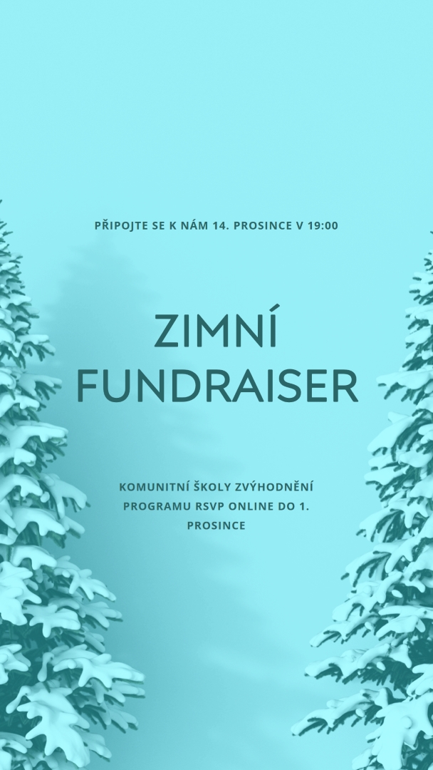 Zimní krajina divů blue modern-simple