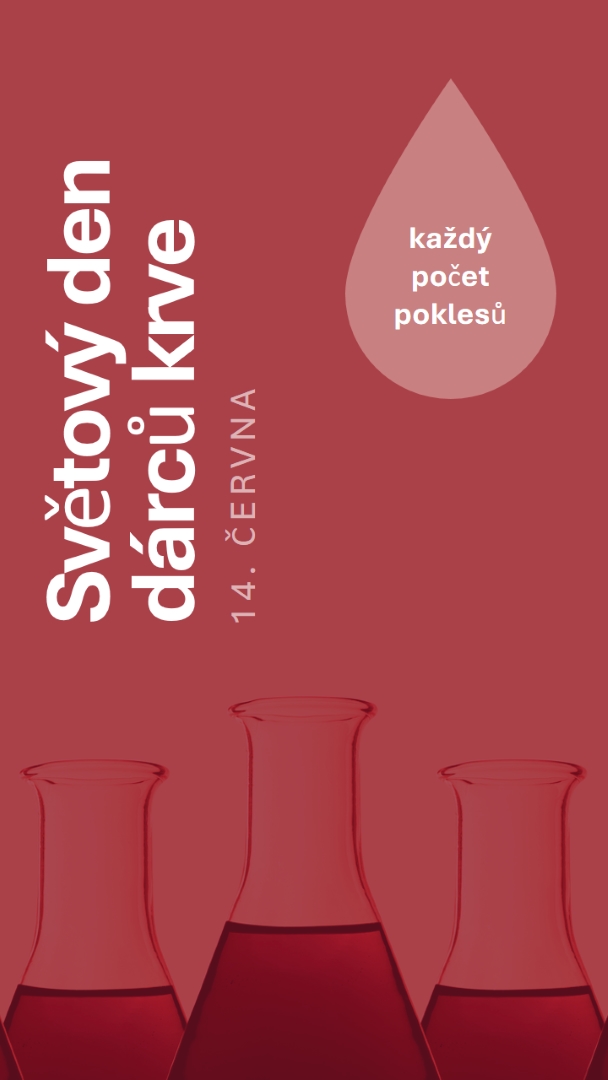 Světový den dárců krve red modern-bold