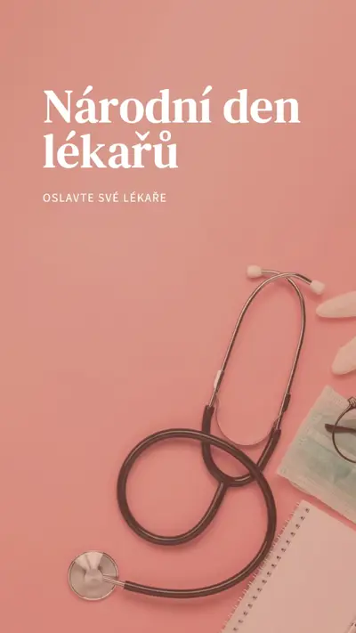Oslavte své lékaře pink modern-simple