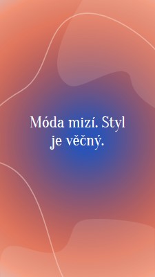 Věčný styl orange whimsical-line