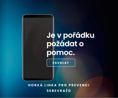 Požádat o pomoc blue modern-simple