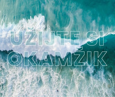 Užijte si okamžik blue modern-simple