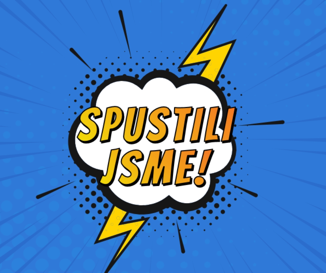 Spustili jsme! blue modern-bold