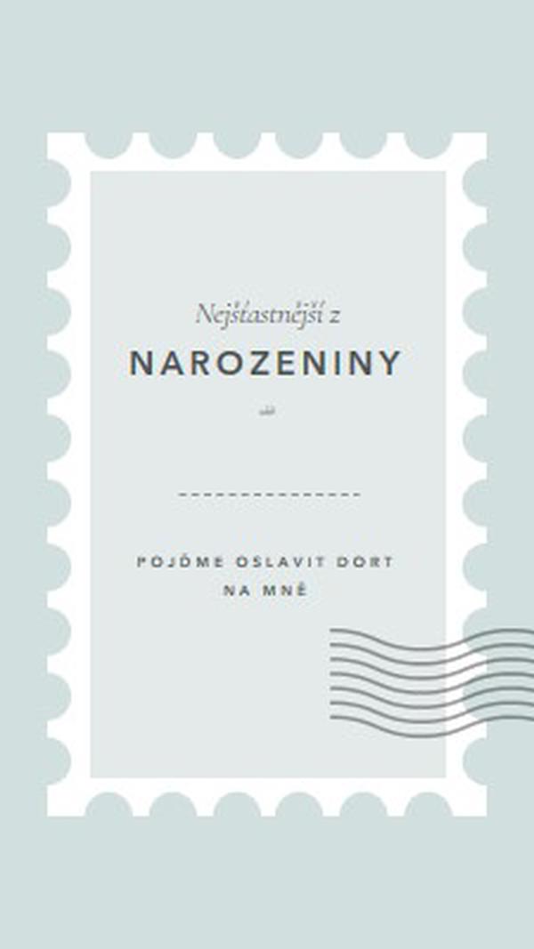 Nádherné narozeniny blue modern-simple