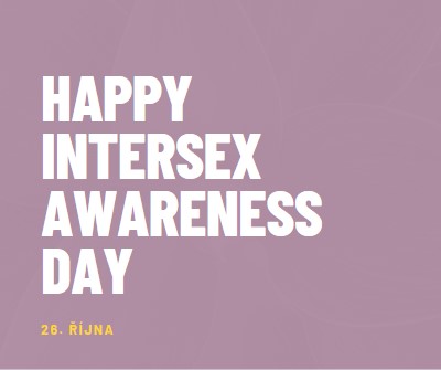 Šťastný Intersex Awareness Day purple modern-bold