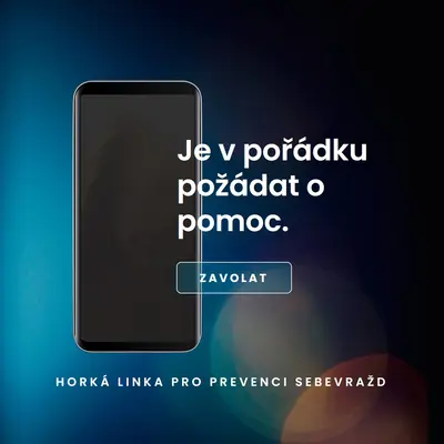 Požádat o pomoc blue modern-simple
