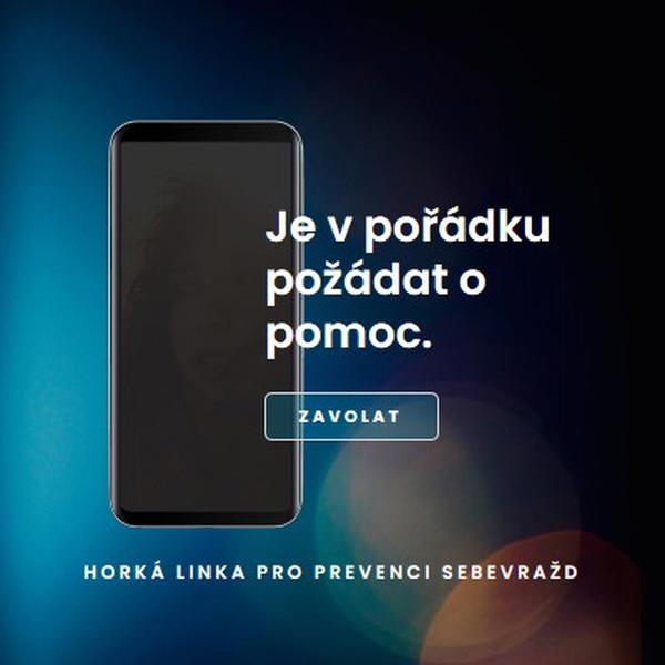 Požádat o pomoc blue modern-simple