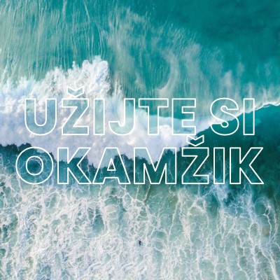 Užijte si okamžik blue modern-simple