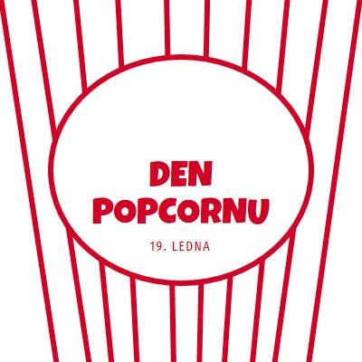 Den popcornu white whimsical-line