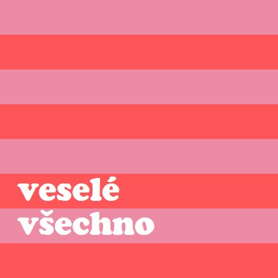 Všechno je veselé pink modern-bold