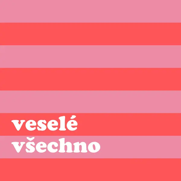 Všechno je veselé pink modern-bold