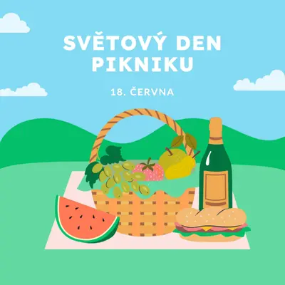Život je piknik green whimsical-color-block