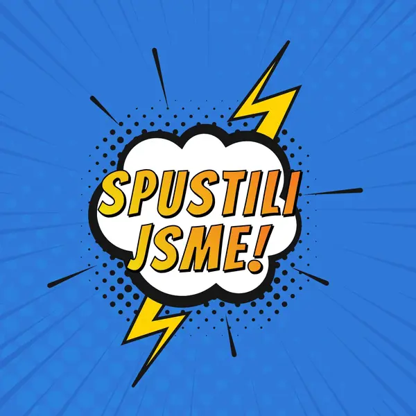 Spustili jsme! blue modern-bold