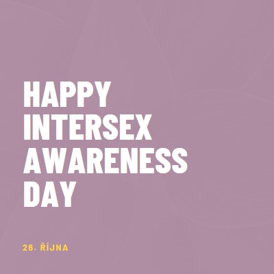 Šťastný Intersex Awareness Day purple modern-bold