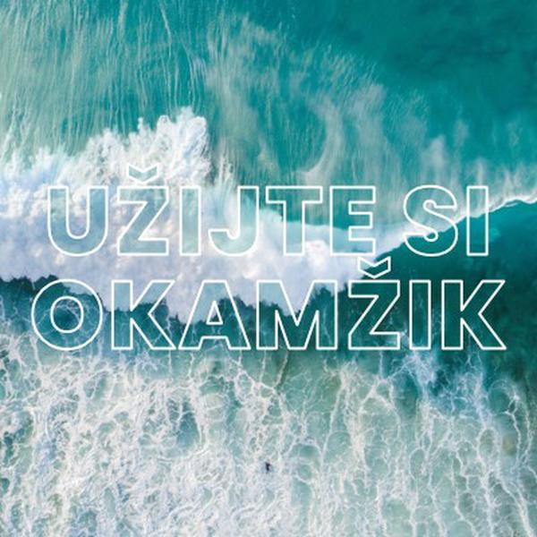 Užijte si okamžik blue modern-simple