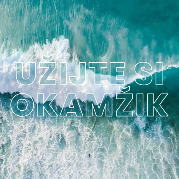 Užijte si okamžik blue modern-simple