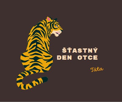 Šťastný den otců, tati brown whimsical-color-block