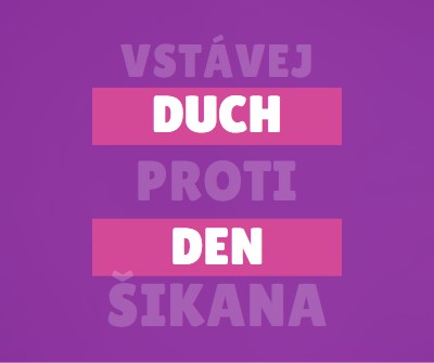 Postavte se proti šikaně purple modern-bold