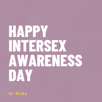 Šťastný Intersex Awareness Day purple modern-bold