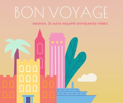 Bon voyage pink modern-color-block