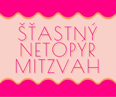 Bat mitzvah požehnání pink whimsical-color-block