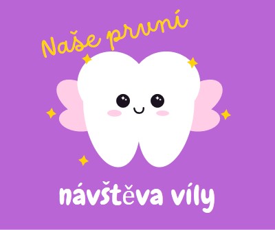 První návštěva víly purple whimsical-color-block