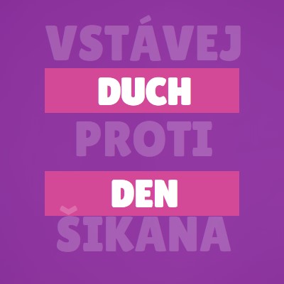 Postavte se proti šikaně purple modern-bold