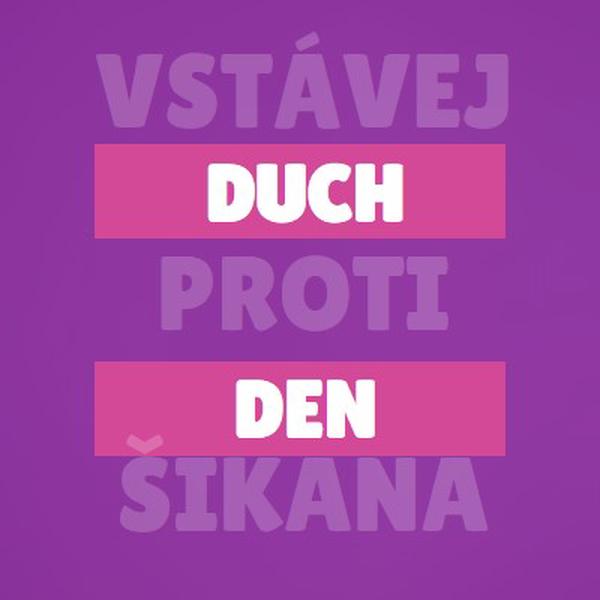 Postavte se proti šikaně purple modern-bold