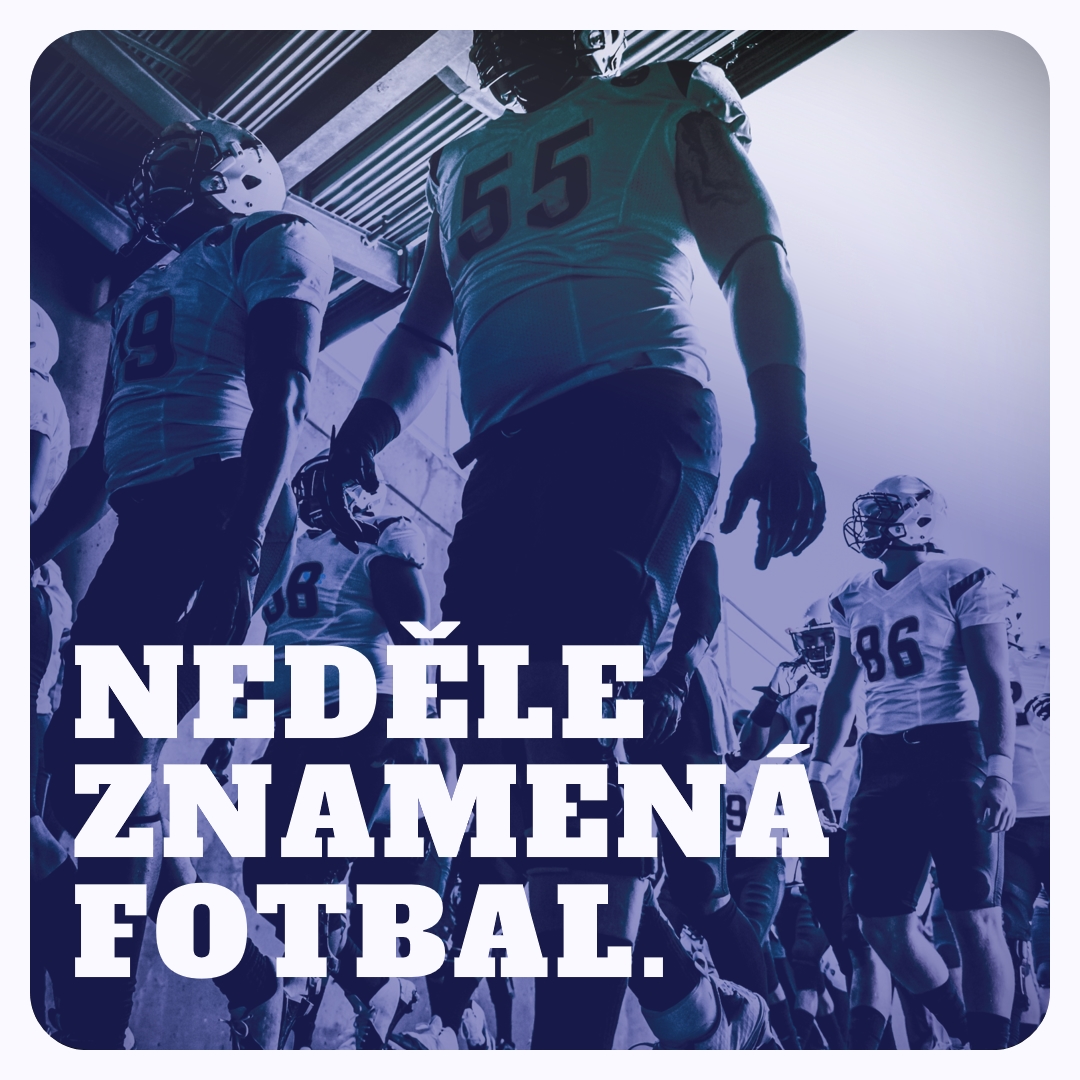 Neděle znamená fotbal purple modern-bold