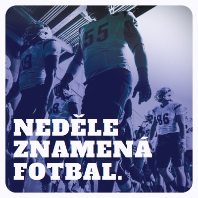 Neděle znamená fotbal purple modern-bold