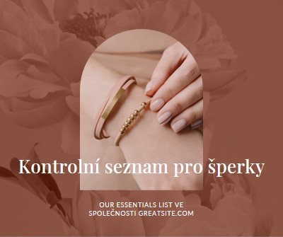 Kontrolní seznam pro šperky pink organic-boho