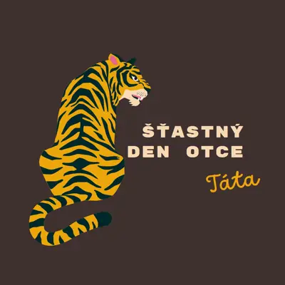 Šťastný den otců, tati brown whimsical-color-block