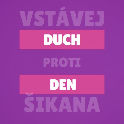 Postavte se proti šikaně purple modern-bold