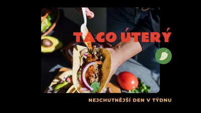 Taco úterý black modern-simple