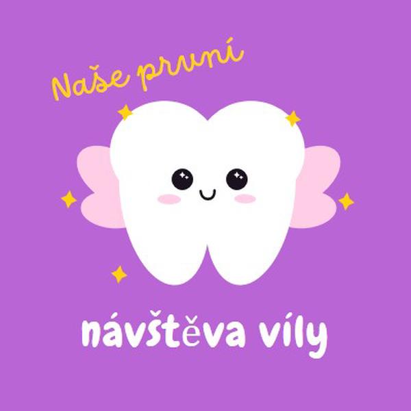 První návštěva víly purple whimsical-color-block