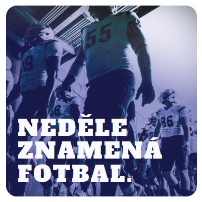 Neděle znamená fotbal purple modern-bold