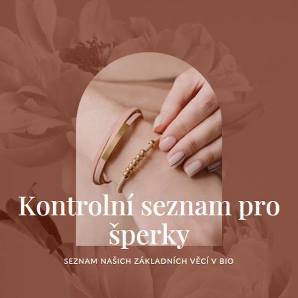 Kontrolní seznam pro šperky pink organic-boho