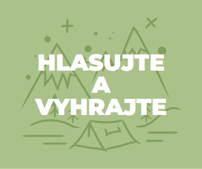 Hlasujte a vyhrajte green whimsical-line