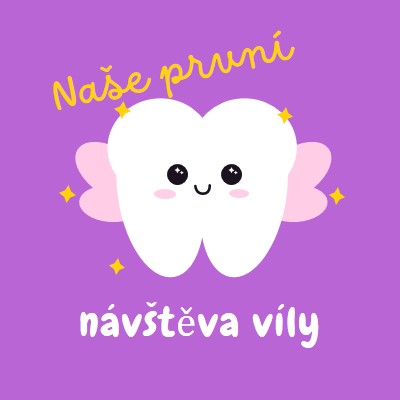 První návštěva víly purple whimsical-color-block