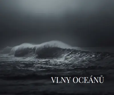 Vlny tmavého oceánu gray modern-simple