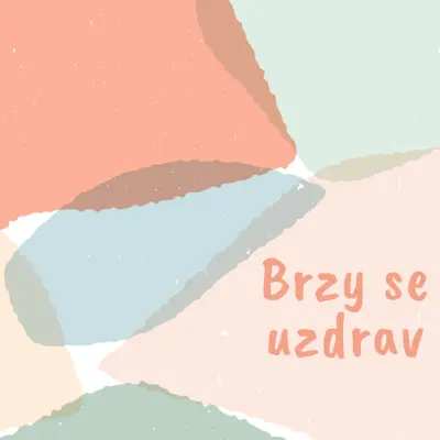 Doufám, že se brzy uzdravíte blue whimsical-color-block