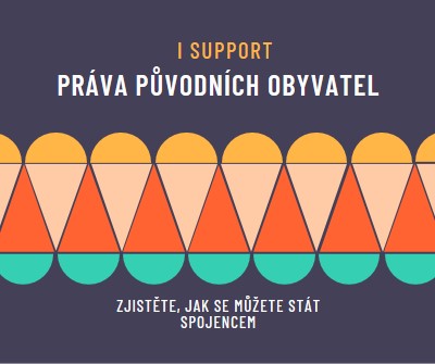 Podpora práv původních obyvatel blue modern-color-block