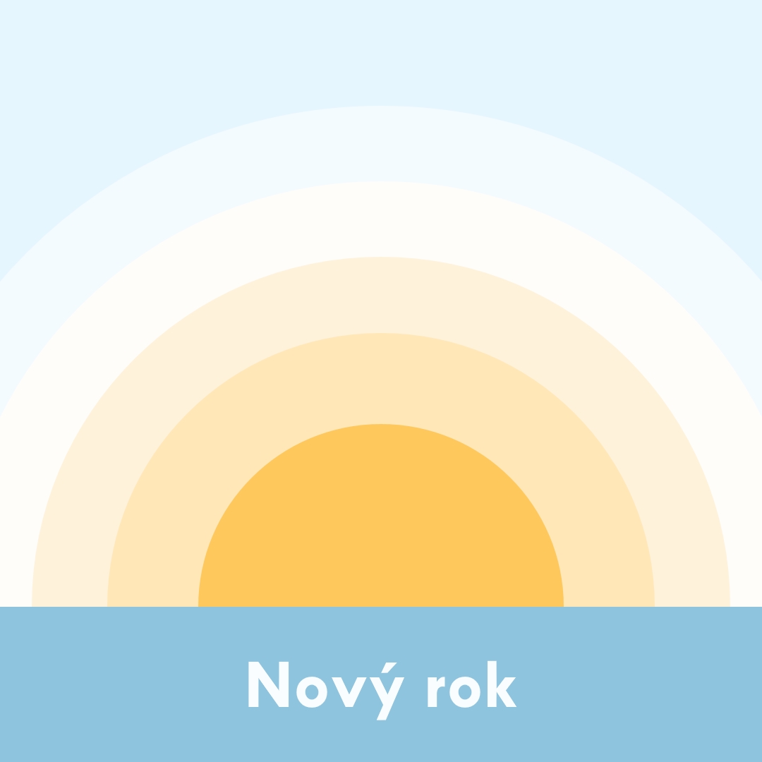 Silvestrovské slunce blue modern-simple